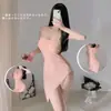 Mu lencería sexy naranja tirantes sexy camisón perspectiva caliente pijama fino sin quitar pasión pecho pequeño uniforme 3023