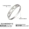 Nova Pulseira Minimalista de Aço Inoxidável com Fecho Geométrico e Incrustação de Zircônia, Banhada a Ouro 18K, Pulseira Personalizada de Luxo Leve
