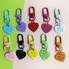 Color Metal Inglés Amor Colgante Color Caramelo Llavero Pieza Corazón Durazno Accesorios en Forma de Corazón Hebilla de Puerta Accesorios DIY