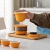 Juego de Té Portátil de Viaje Yunchen Traje Taza Express Juego de Té de Cerámica Taza de Té para Camping y Viaje al Aire Libre Regalo