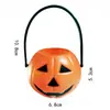 Lanterna de Abóbora de Halloween Portátil Infantil Balde de Doces Decoração de Halloween Transfronteiriça Adereços Balde de Doces de Abóbora Engraçada