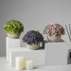 Flor Artificial Gympani Flor Falsa Flor de Plástico Sala de Estar Mesa de Café Mesa de Comedor Adornos Set de Flores Decoración Planta Verde Planta Pequeña en Maceta
