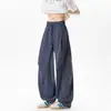 Calça cimitarra retrô americana, calça de trabalho masculina solta reta, calça casual larga da moda outono 2026