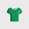 2025 Primavera Novo Top Curto T-Shirt Bordada com Letra Estilo Y2K Doce e Apimentado Slim Sexy Look Emagrecedor Top T-Shirt