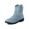 Comercio exterior transfronterizo AliExpress primavera tubo esmerilado moda botas botines tacón bajo botas de mujer X25050005