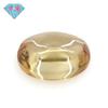 Gema Huagang con forma de huevo, superficie plana y lisa, circonita color champán, piedra desnuda, superficie de arco ovalado, diamante sintético de imitación, diamante desnudo