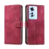 Funda de Cuero para Teléfono con Borde de Aceite de Color Sólido, Estilo Reno14F/13F/11F, con Ranura para Tarjeta, para Oppo Reno 14Pro