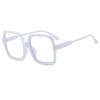 Novo Retro Moda Quadrado Grande Moldura Anti-Luz Azul Espelho Plano Ins Casual Simples All-Match Street Beat Óculos Armação