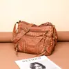 Bolsas2026 novo modelo Amazon transfronteiriça bolsa feminina bolsa vintage para mãe de meia-idade bolsa de couro macio de grande capacidade
