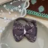 Novo Grampo de Cabelo de Renda com Laço Estilo Coreano Floral para Crianças, Doce Tecido de Outono e Inverno Lateral Quebrado Franja Presilha de Pato