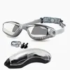 Gafas de natación para adultos con recubrimiento, gafas de natación de silicona integradas, HD, antivaho, con recubrimiento, gafas de natación transfronterizas de Amazon al por mayor