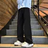 Pantalones Casuales Hombre 2026 Otoño Nuevo Rectos Deportivos Joggers Holgados Caída Larga Negros Cintura Media Sin