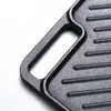 Fabricantes de origen al por mayor exportación sartén para hornear de hierro fundido de doble cara sartén rectangular sin recubrimiento gas Universal