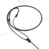 Collar de Cuerda Colgante Negro Ajustable de Cuerda de Cuero Collar de Cuerda Cristal Oro Jade Colgante Lanyard Pulseras para Hombre y Mujer