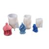 Novo Molde de Vela Transfronteiriço DIY Resina Vela Perfumada Familiar Casa de Palha Molde de Silicone
