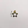 Aço Inoxidável Coroa de Borboleta em Forma de Coração Estrela de Cinco Pontas Pequeno Pingente Acessório Personalizado Simples Galvanizado a Vácuo Ouro 18K