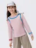 Body Infantil Roupa Infantil 2026 Primavera Nova Camiseta Infantil Tops de Manga Longa para Meninas Camisetas Básicas para Meninas Roupa de Primavera