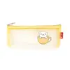 Bolsa de Lápis de Malha Desenho Bingneng Bolsa de Lápis Transparente com Zíper Bolsa para Provas Grande Capacidade Estojo para Lápis Armazenamento de Material Escolar para Estudantes