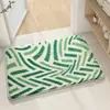 Alfombrilla de Pie Absorbente para Puerta de Baño, Alfombrilla de Suelo Doméstica para Entrada de Baño, Flores Pequeñas Frescas, Imitación de Cachemira, Cómoda