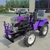 Mini Tractor de Ruedas 12-25 Caballos de Fuerza Agrícola Césped Deshierbe Surcado Cuerpo Estrecho Tractor de Cuatro Ruedas