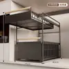 Estante de almacenamiento para fregadero de cocina sin instalación, estante extraíble para condimentos y platos, organizador de fregadero, estante para gabinete, engrosado