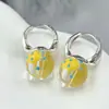 Pendientes de Cristal Redondos con Lunares Electrochapados 2026 Verano Tendencia Estilo Celebridad de Internet Personalidad Moda para Mujer con un Toque de Lujo Ligero y Alta Gama