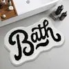 Tapete de Chão para Banheiro de Veludo Agrupado Flocado Fofo Espessado Antiderrapante Absorvente de Água Tapete de Chão Doméstico para Chão de Banheiro Temu
