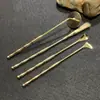 Conjunto de Ferramentas para Incenso de 4 Peças, Conjunto de Ferramentas para Incenso de Latão Atacado, Pá para Cinzas de Incenso, Pá para Incenso, Prensador de Pó de Incenso