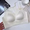 Top Tubo Sexy de Capas de Satén y Encaje Calado Espalda Descubierta para Mujer 2026 Otoño e Invierno Nuevo Sujetador Push-Up con Copas Fijas