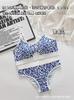 Conjunto de Ropa Interior Sexy Europeo y Americano Transfronterizo para Mujer Estampado de Leopardo Espalda Hermosa Copa Delgada Push-up Conjunto de Ropa Interior Sin Aros