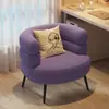 Sillón Sofá Perezoso de Lana de Cordero Bobo a la Moda para Sala de Estar, Dormitorio o Vestidor, Sillón Individual de Tocador