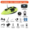 Barco Cebo Luminoso Sonda de Peces con Posicionamiento GPS y Retorno Automático Barco Cebo con Control Remoto de 500m para Alimentar y Enganchar Peces