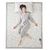 Juego de Tres Piezas de Alfombrilla Fresca de Tencel y Lino de Verano Clase A Transpirable Antibacteriana para Adultos Lino Aire Acondicionado Alfombrilla Suave Lavable