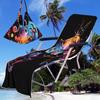 Funda para silla de playa transfronteriza funda para silla de playa de microfibra impresión digital 3D serie de juegos
