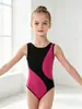 Novo collant de dança e ginástica para meninas transfronteiriço, macacão de treino de cheerleading de secagem rápida e alta elasticidade, com mangas compridas e curtas emendadas