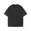 Camiseta de Algodón Puro de Cuello Redondo para Mujer, Manga Corta, Moderna, Versátil, Holgada, de Media Manga, Estilo Retro Americano, Nuevo Top Básico