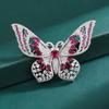 Broche de Mariposa de Perla Europea y Americana con Gema Accesorios de Ropa Traje Cheongsam Suéter Pin Anti-Exposición Joyería para Mujer