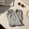 Pantalones casuales de verano para niñas, con etiqueta de color sólido, antimosquitos, finos y transpirables.