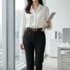 Cinto Dupla Face de Couro Genuíno de Camada Superior de Couro Bovino para Mulheres, Moderno e Versátil, Cinto Decorativo Simples, Fornecimento Direto da Fábrica e Personalização