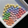 I-5 Pães de Bao Coloridos Foscos, Cubinhos de Feijão Pequenos, Cola Semicircular Fofa, Material para Preencher Espaços com Cola de Creme, Acessórios DIY Q