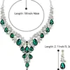 Conjunto de Colar e Brincos de Cristal Strass para Noiva Transfronteiriço Conjunto de Roupas para Baile de Formatura e Banquete Feminino Conjunto de Duas Peças de Luxo