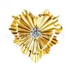 Jiangtitanium F136 Aleación de Titanio Joyería Cabeza Corazón Incrustado con Circonita Transfronteriza G23 Aleación de Titanio Cuerpo Piercing Joyería Pendientes
