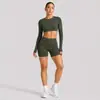 Conjunto Esportivo de Manga Curta com Costas Nuas Transfronteiriço para Mulheres com Bojos Top Fitness Roupa Esportiva ao Ar Livre Roupa de Yoga