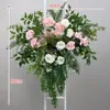 Accesorios de boda, flores artificiales, flores de seda, flores colgantes, soportes de fondo, flores de esquina, pantallas geométricas de arte de hierro, flores de pared de fondo, flores de esquina