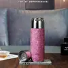 Caneca de Infusão de Titânio Puro Huaxiang Novo Produto Não. 5992, Titânio Puro por Dentro e por Fora, Textura de Flocos de Neve de Luxo Leve, Tampa Magnética de Titânio Puro, Copo de Titânio