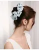Scrunchie de Satén de Gama Alta Hecho a Mano con Borde de Cristal para Mujer, Nuevo Estilo de Accesorio para el Cabello de Celebridad de Internet Coreana, Lazo para el Cabello, Flor para el Cabello para Mujer