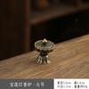 Nuevo Chinoiserie Aleación de Cobre Calabaza Abanico Dragón y Fénix Horno Placa Pipa Quemador de Incienso Tabletas de Aromaterapia Xiaoxiangyun Incienso de Sándalo