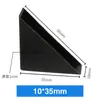 Protección de esquina de vidrio puerta corredera de madera embalaje protección de esquina de plástico anticolisión embalaje de baño fábrica mayorista protección de esquina triangular negra