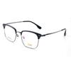 Nuevo Armazón de Gafas de Negocios para Hombre Semititanio Celebridad de Internet Xiaohongshu Mismo Estilo Armazón Cuadrado de Moda Se Puede Equipar con Miopía Venta al Por Mayor