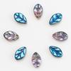 7*11 hojas pequeñas cuentas de vidrio electrochapado de color agujero horizontal colgante collar pendientes colgantes accesorios materiales hechos a mano